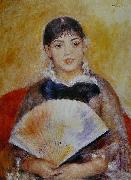 Pierre-Auguste Renoir Femme a leventail Germany oil painting artist